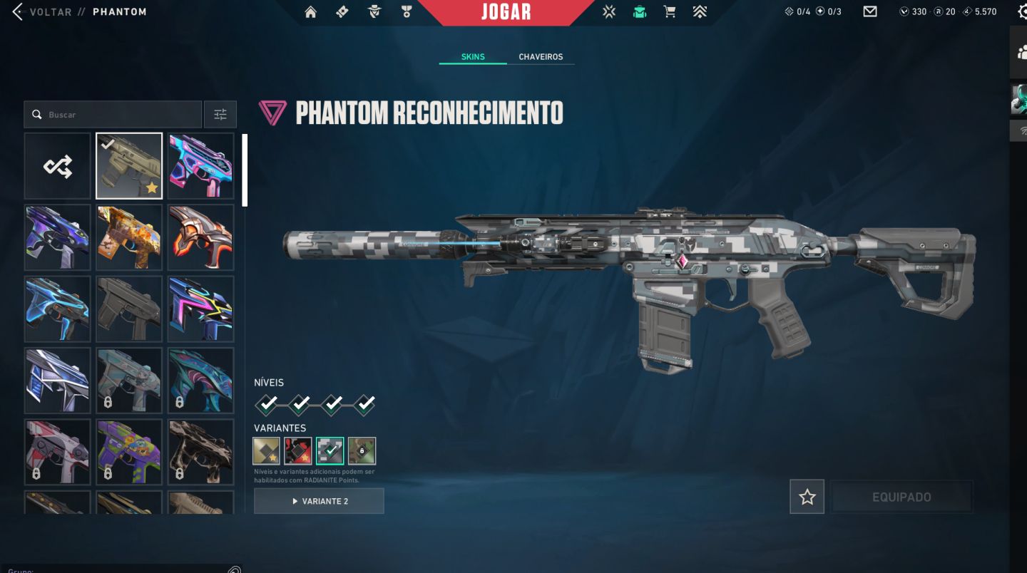 Conta Valorant imortal, level 192, skin champions 25 entre outras skins!