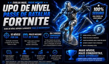 UPO DE NÍVEL PASSE DE BATALHA FORTNITE | RÁPIDO E SEGURO