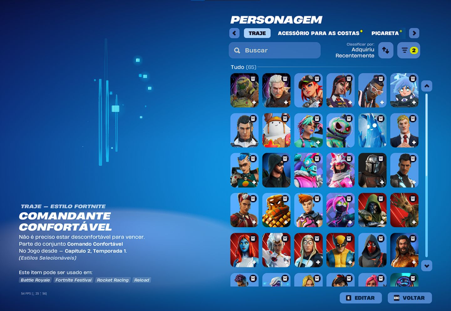 Conta de fortnite com mt skin e picareta