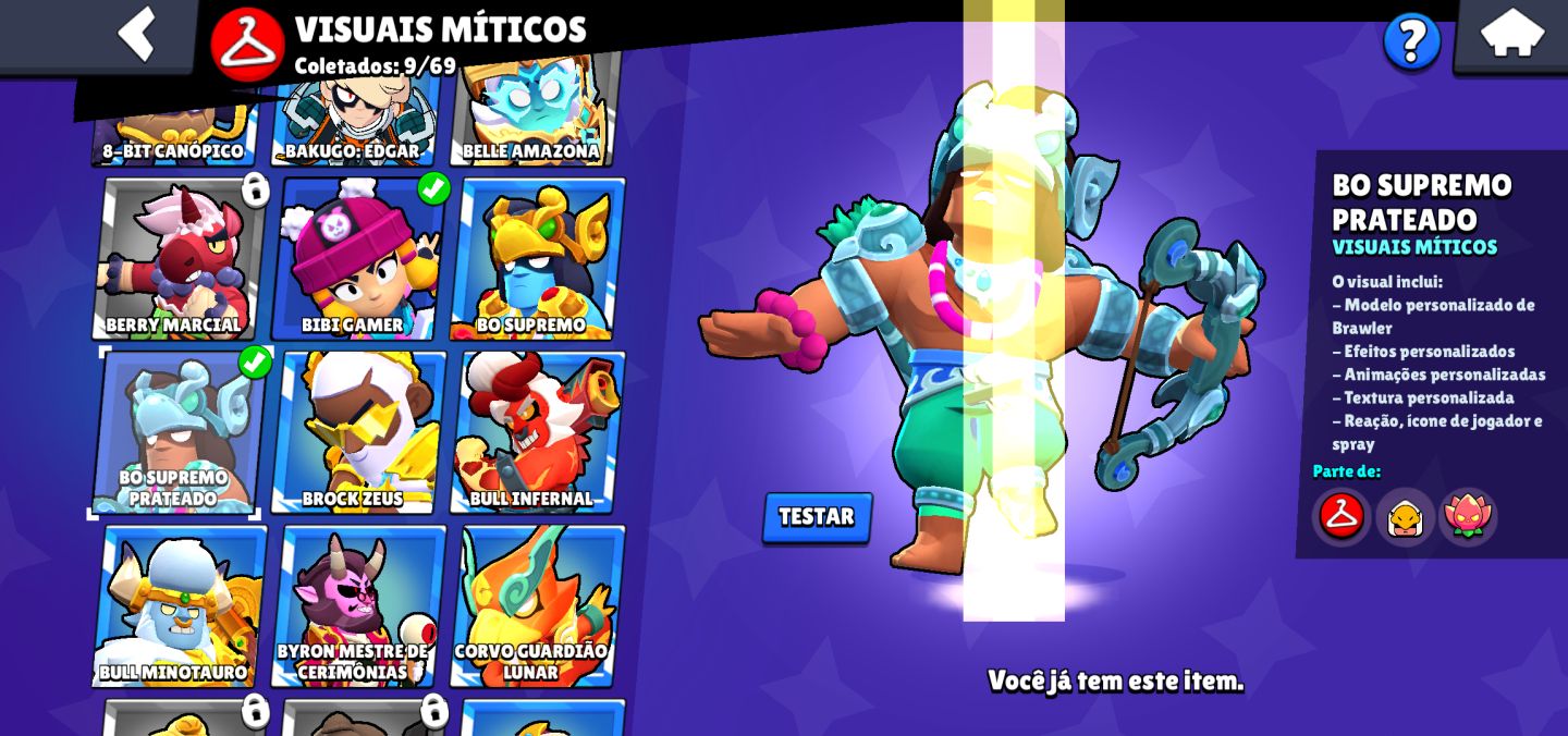 Conta brawl stars Linda pra começo e com 1 brawl pass