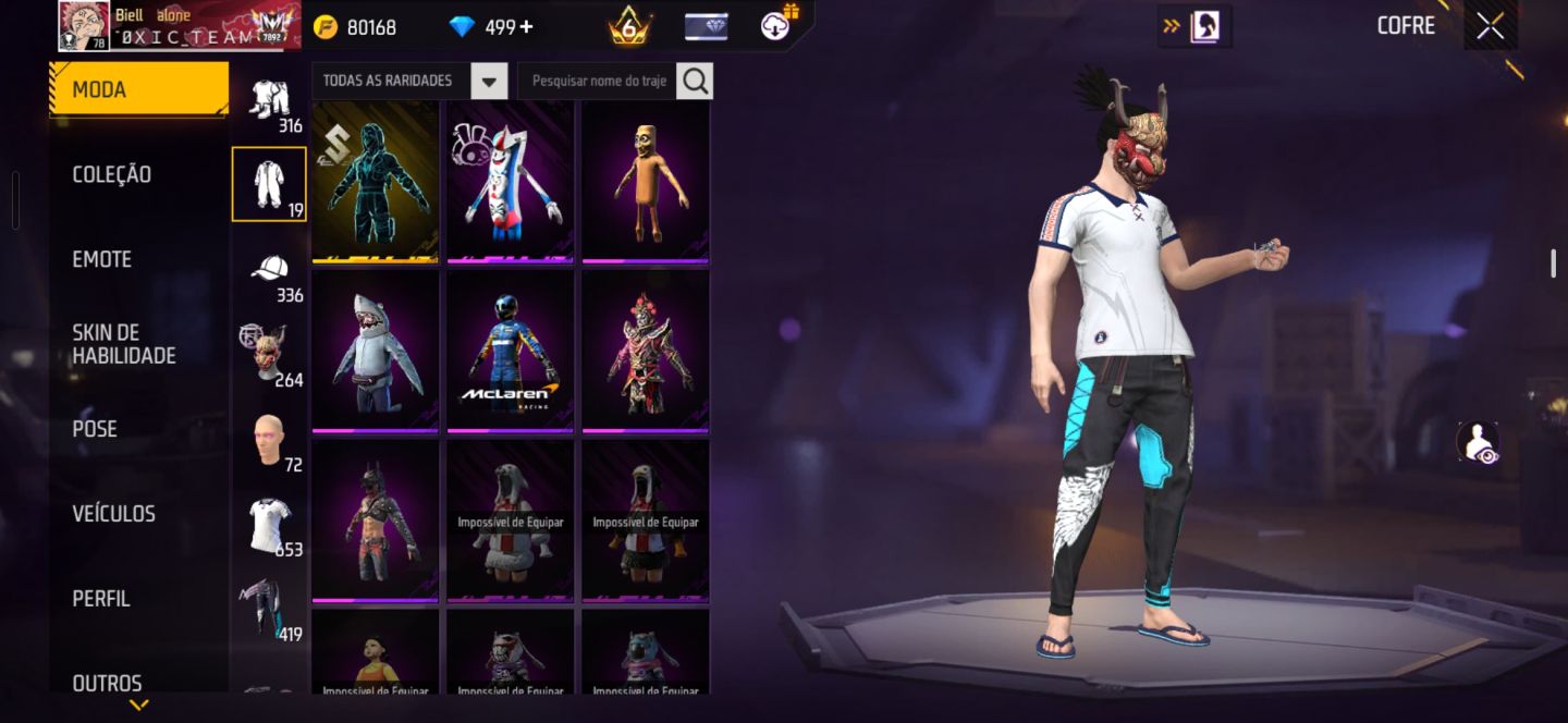 Conta free fire primeiro passe