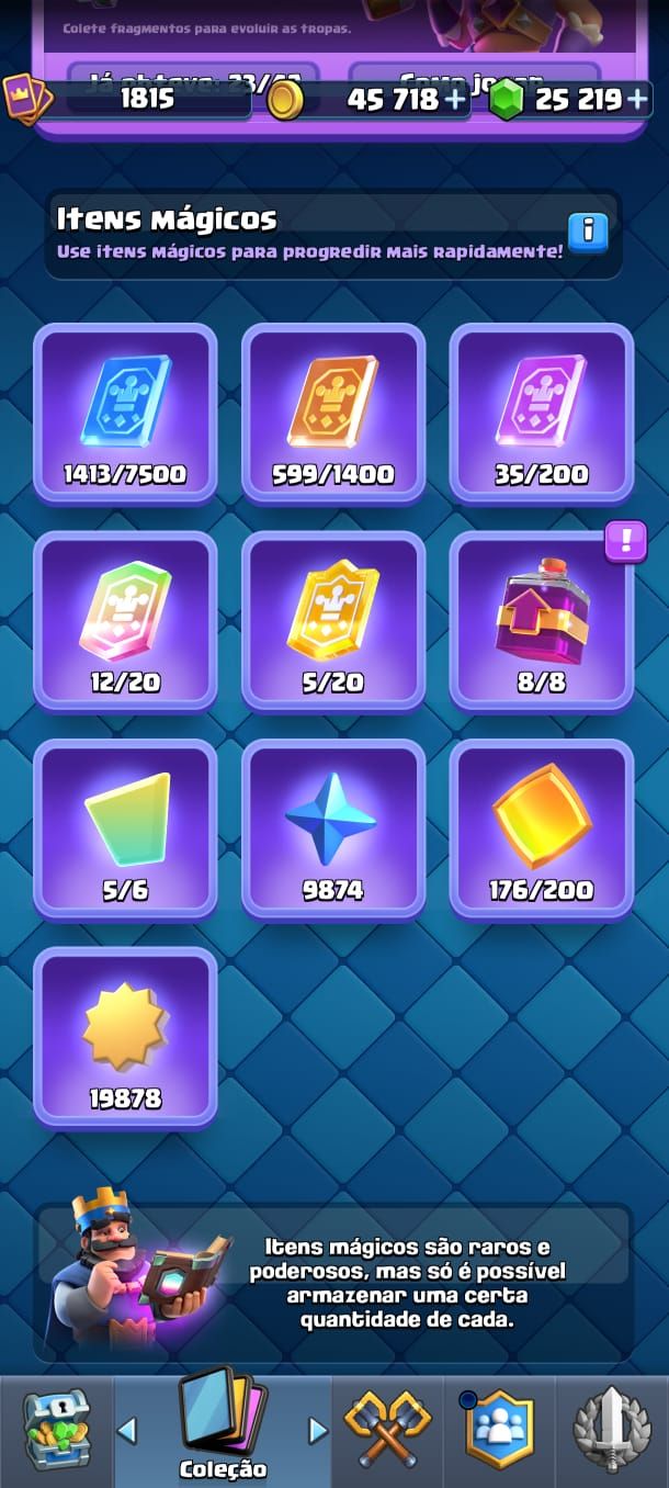 Conta Clash Royale, 12500 de Troféu, Mais de 24mil em gema.