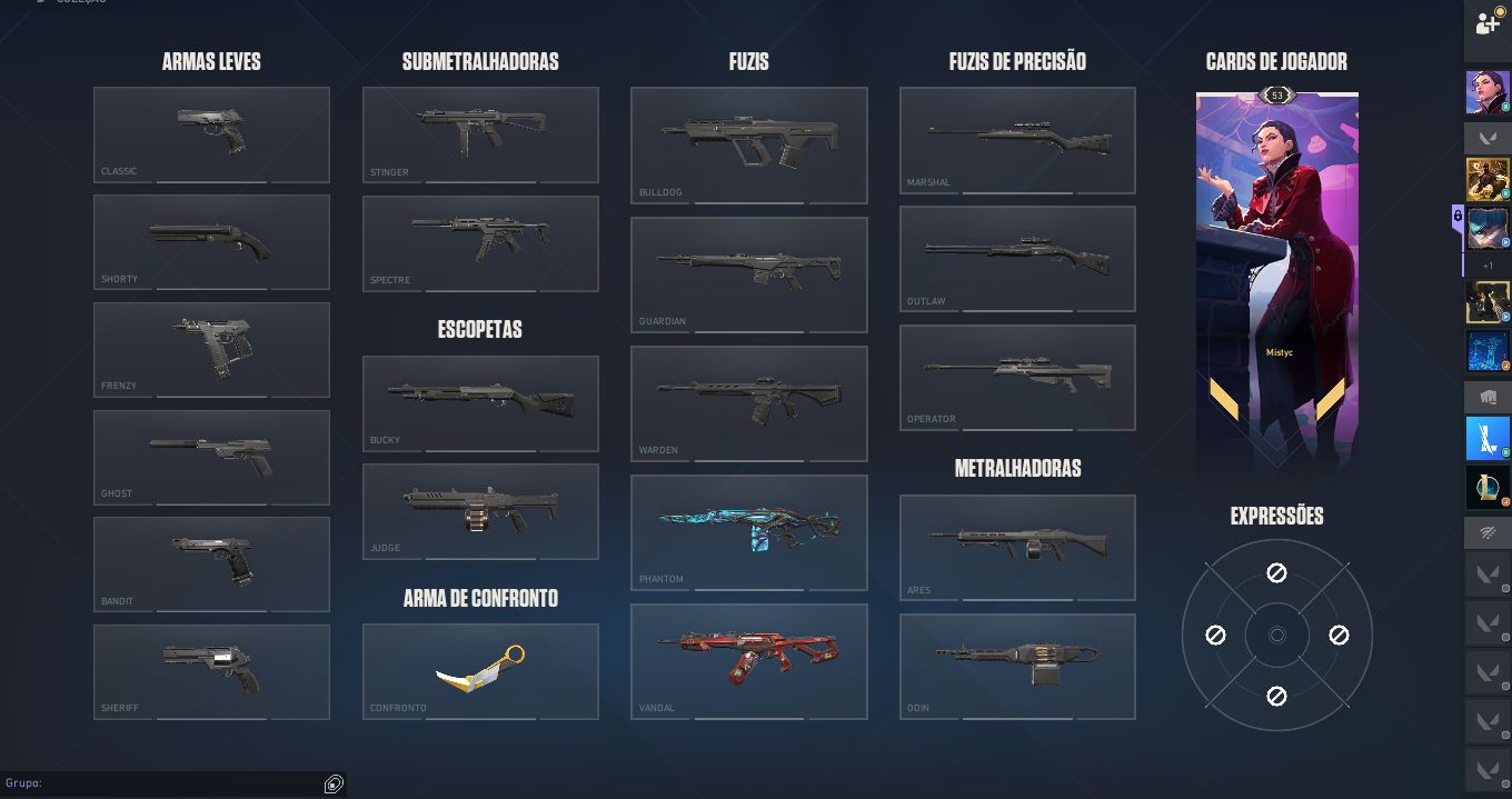 CONTA COM DE VALORANT COM ALGUMAS SKINS BARATINHA