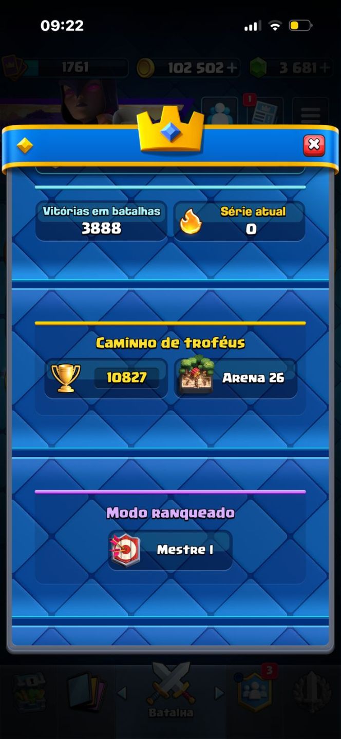CONTA DE CLASH ROYALE FULL ACESSO 10827K - TODAS AS CARTAS - TORRE NIVEL 15