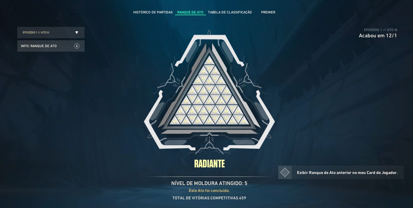 Conta de valorant RADIANTE DESDE O PRIMEIRO EPISODIO, 8K DE SKINS GASTOS