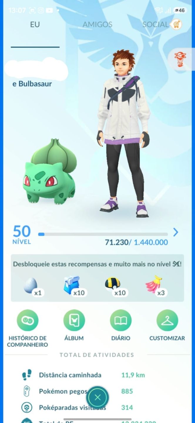Conta pokemon go Upada