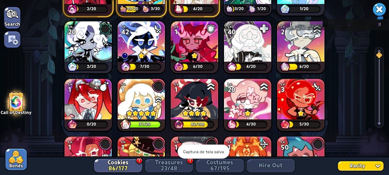 Conta cookie run, serve Dark cacao, iniciante, bastante coisa para explorar