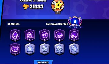 CONTA BRAWL STARS FULL, TODOS BRAWLERS