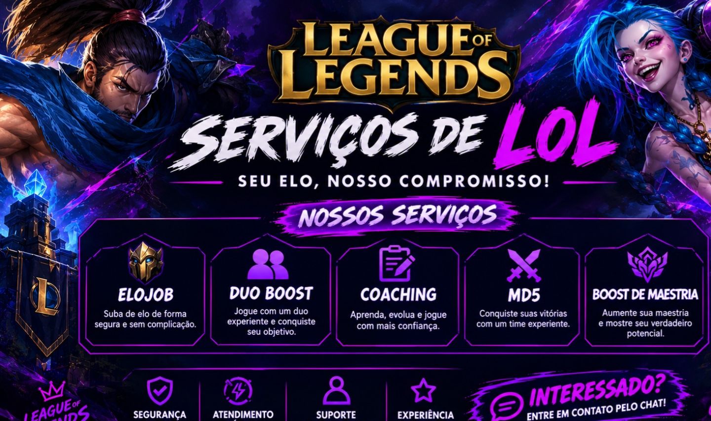 Elo job e duo booster barato league of legendes