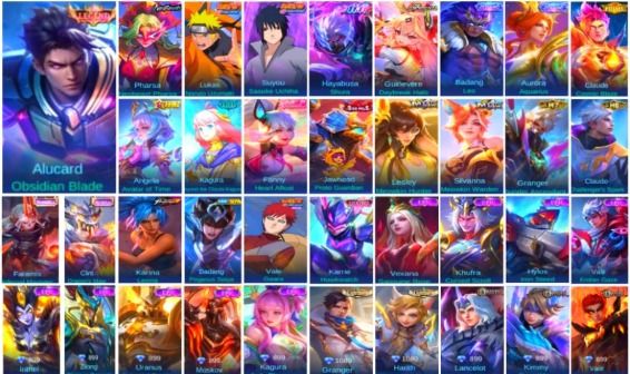 Conta Mobile Legends| 269 Skins | 133 Heróis |Naruto & Sasuke