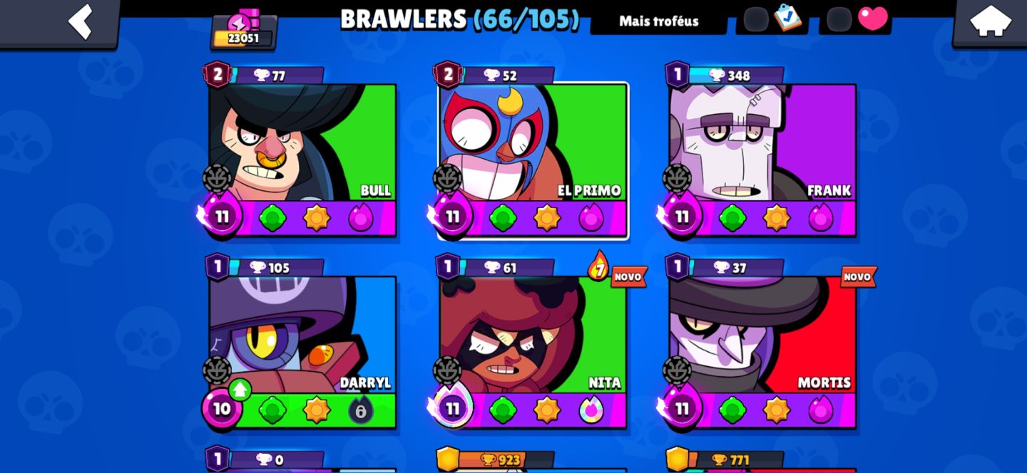 Conta Brawl stars com o El Primo upado no maximo, melhor Brawler