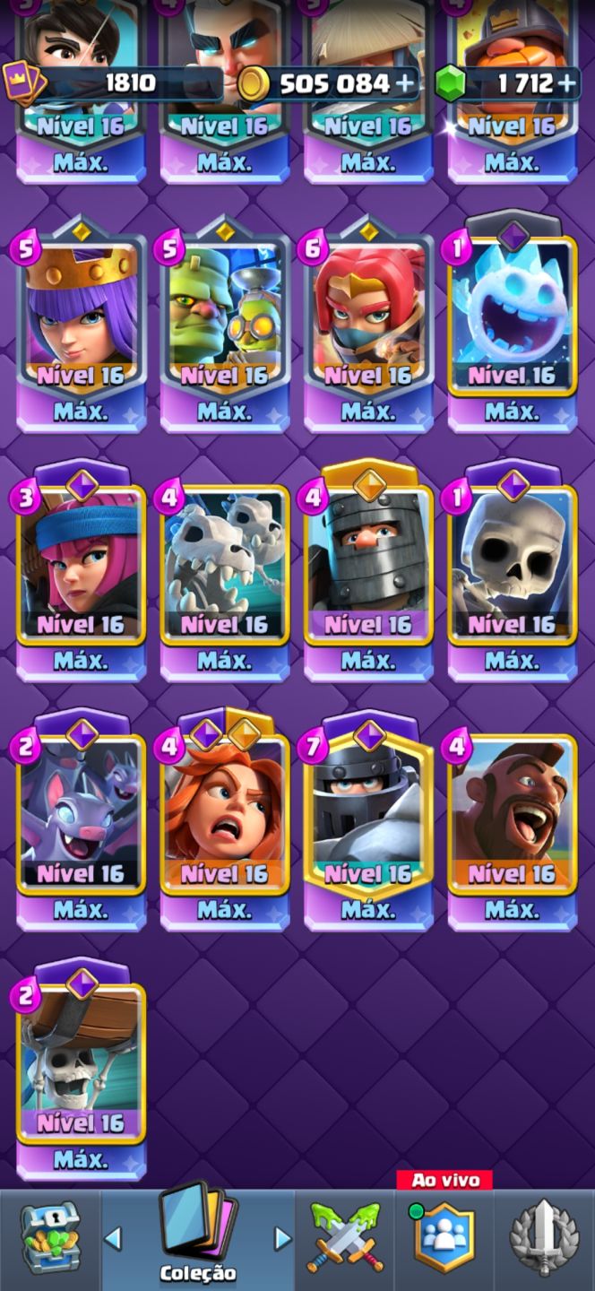 Conta clash royale full acesso lvl 1800+