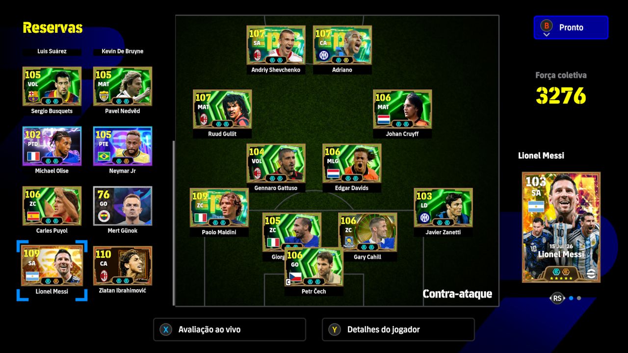 CONTA EFOOTBALL XBOX/PC 3300 DE FORÇA