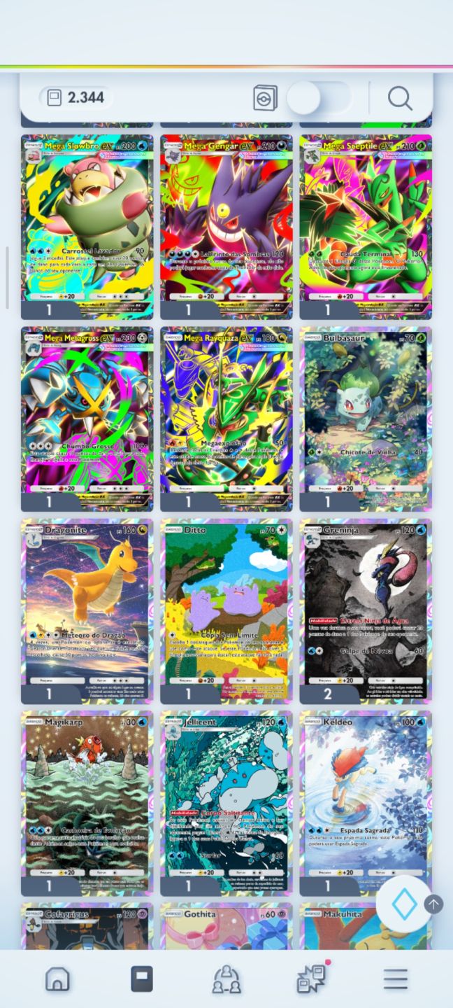 Conta de pokémon tcg com Gold pack