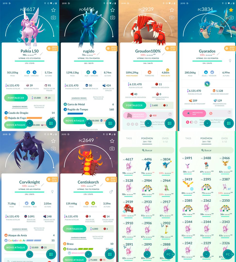 CONTA POKÉMON GO LVL 71 | 6M POEIRA | PALKIA 98% | DIALGA LVL 50