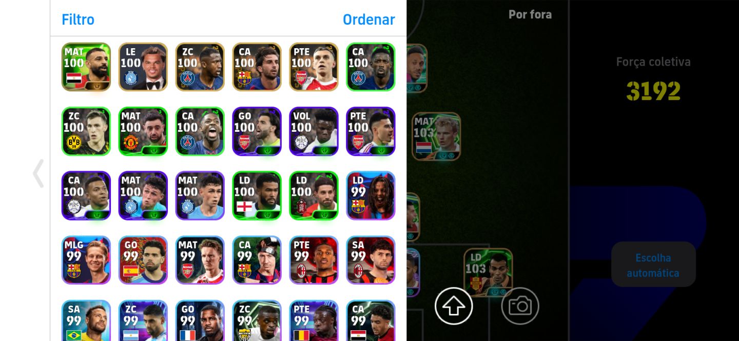 Conta efootebal mobile iPhone