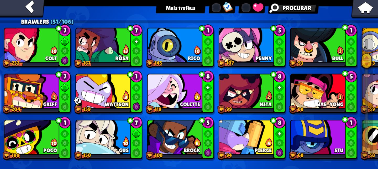 Conta de Brawl Stars | 13.000+ troféus | 40+ brawlers