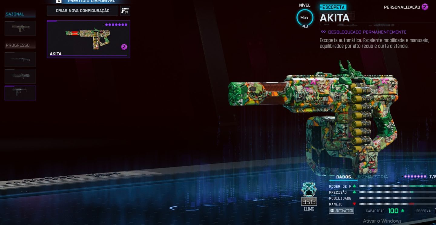 Conta Bo7 + Warzone Prestígio 10 Lvl-60