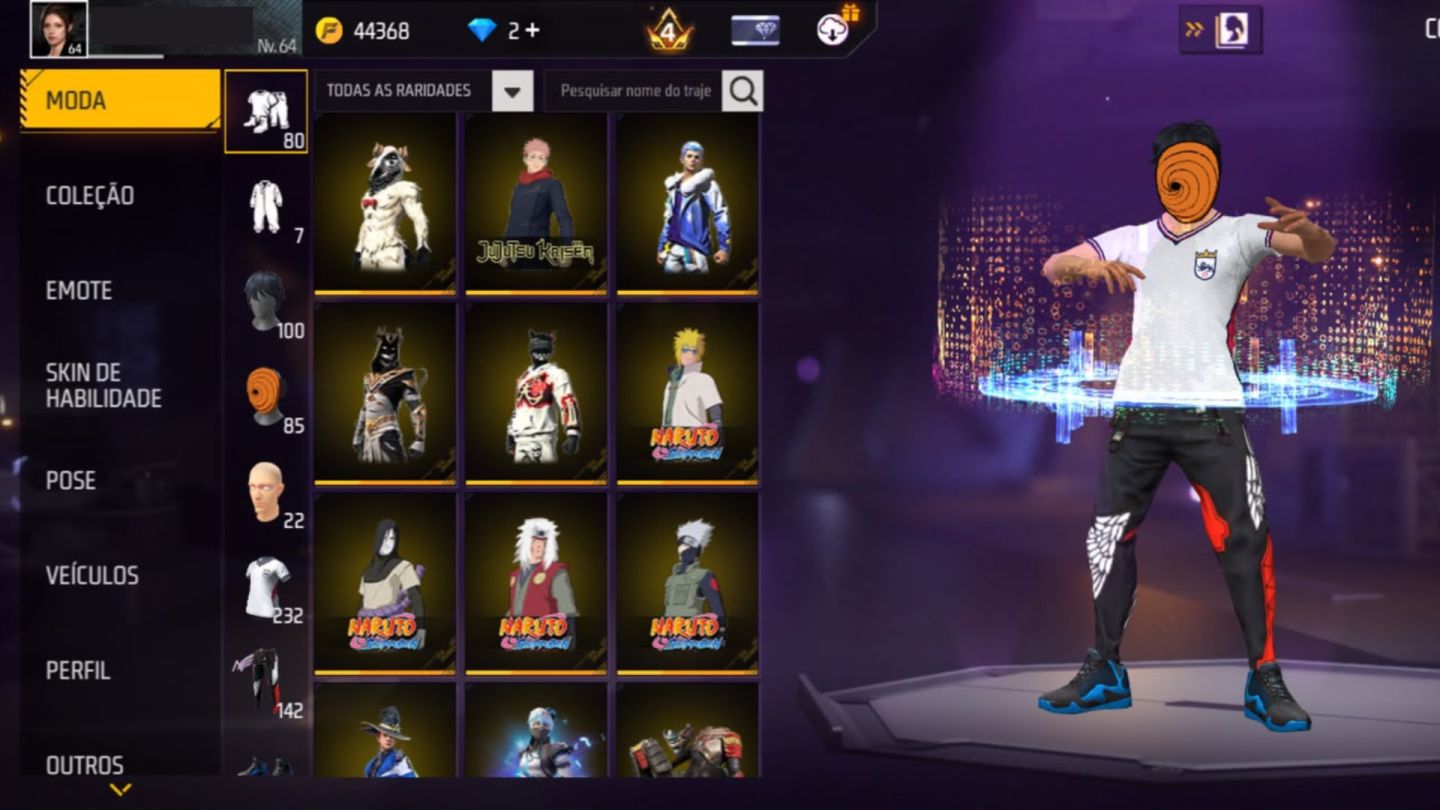 Conta Free Fire Gemada Prime 4 - Conta com Calça Angelical Vermelha!