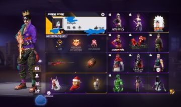 CONTA FREE FIRE +390 PEITAS, ITENS RAROS, PARCERIAS E MAIS! Olhar Descrição