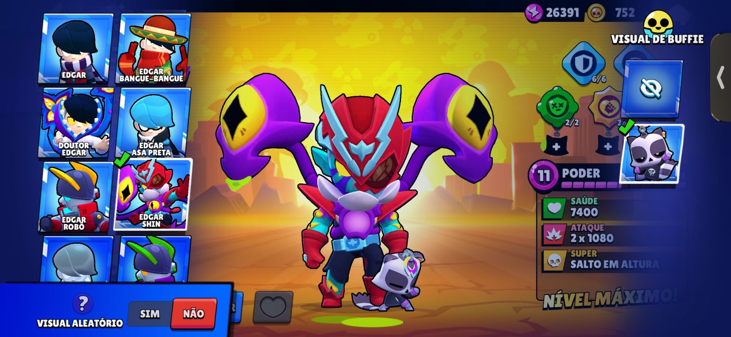 BRAWLL STARS upada! skins e prestígios ) Lendário