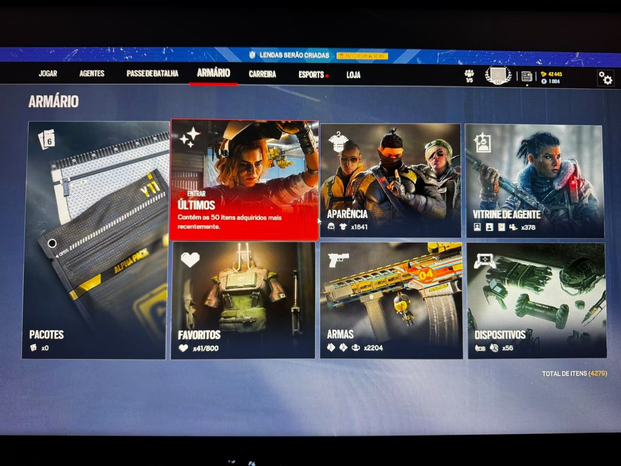 Conta nivel 942 de 2018 , skins antigas , 30 elites e mais de 4 mil itens