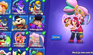 Conta boa de Brawl star várias skin