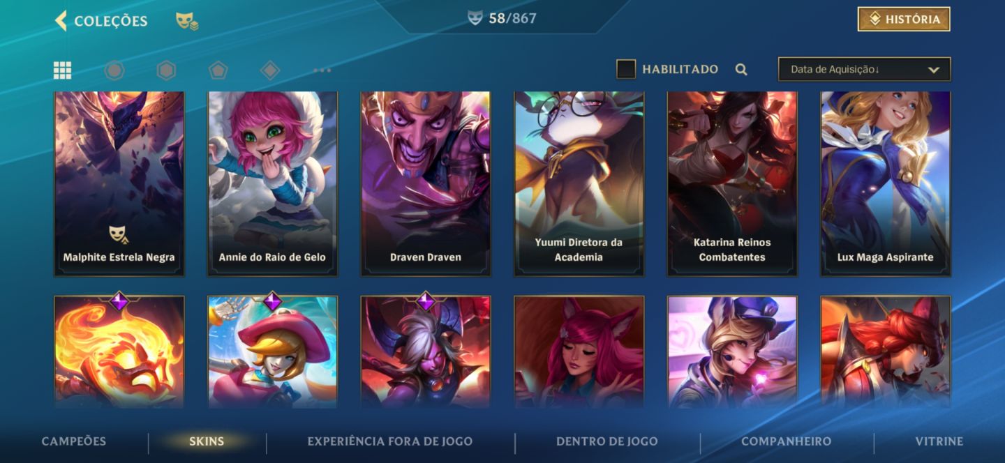Conta antiga de ex mono Ahri