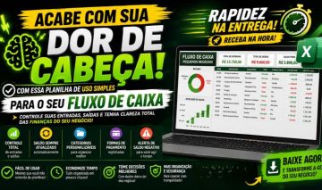 ORGANIZE SEU DINHEIRO! PLANILHA DE FLUXO DE CAIXA PARA PEQUENOS NEGÓCIOS