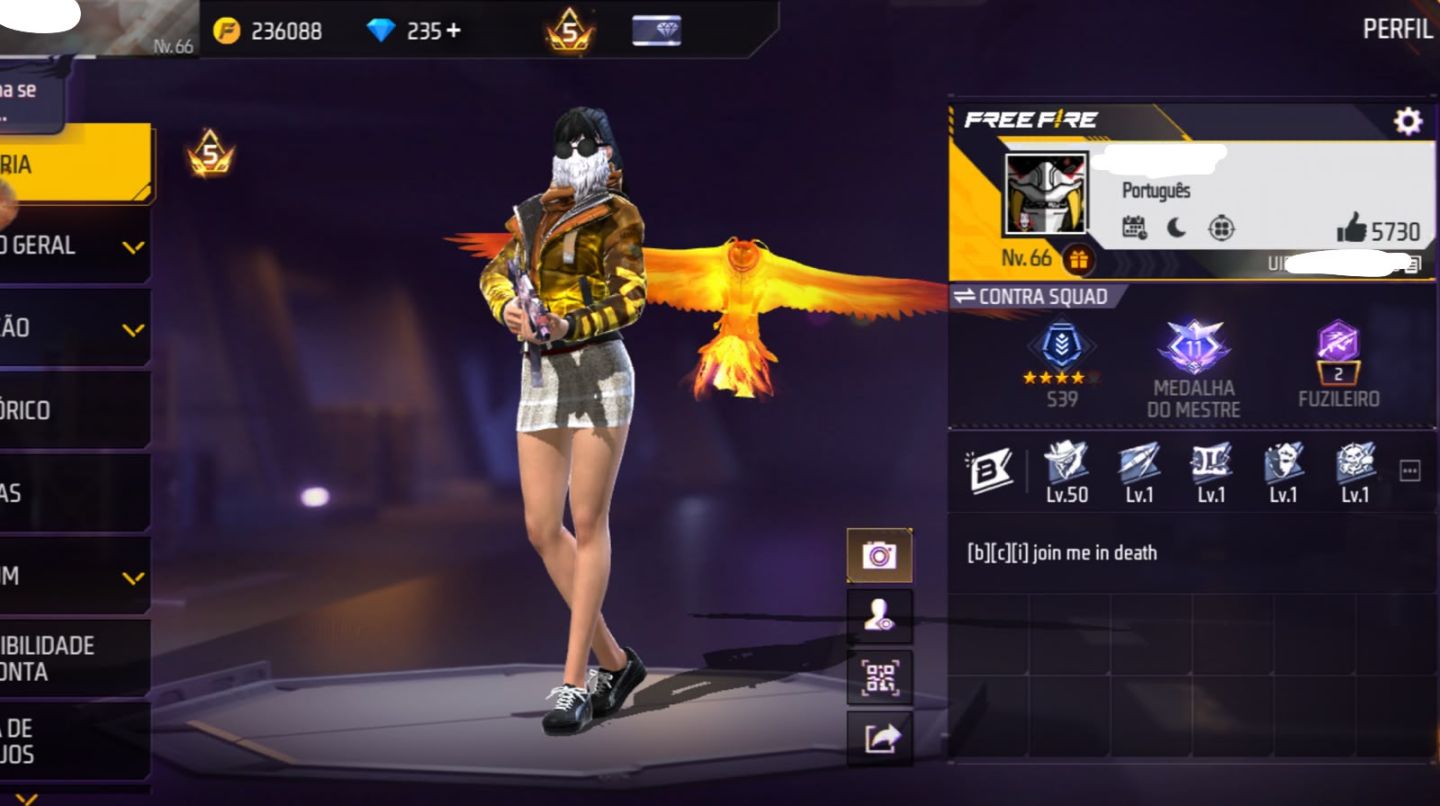 FREE FIRE LV. 66 | 16 PASSES COMPRADOS | 5.730 CURTIDAS + SKINS E EMOTES!