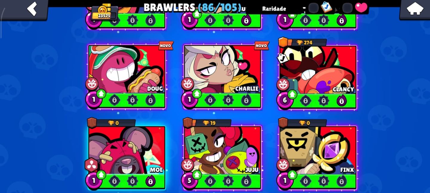 CONTA DE BRAWL STARS MUITO RARA COM 86 BRAWLERS E VARIAS SKINS