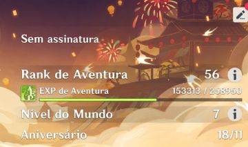 Conta de Genshin AR 56 com personagens T5