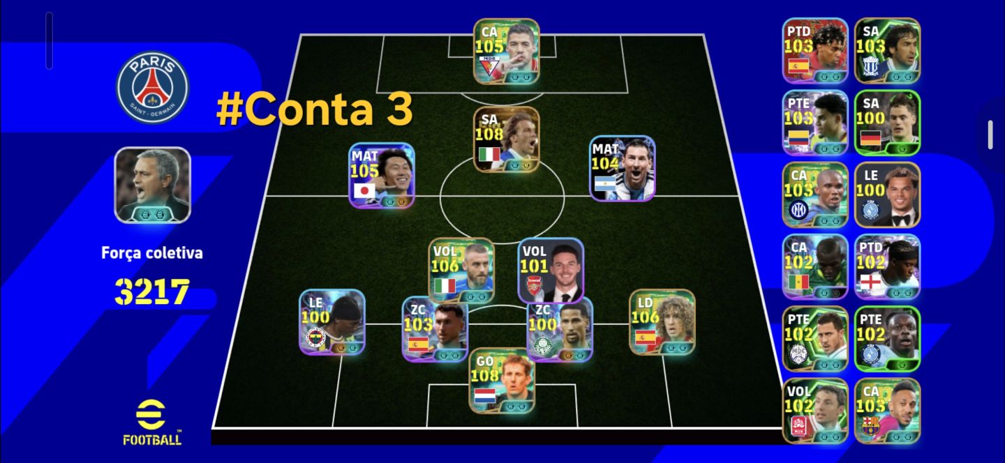 Contas De efootball boas pra começar