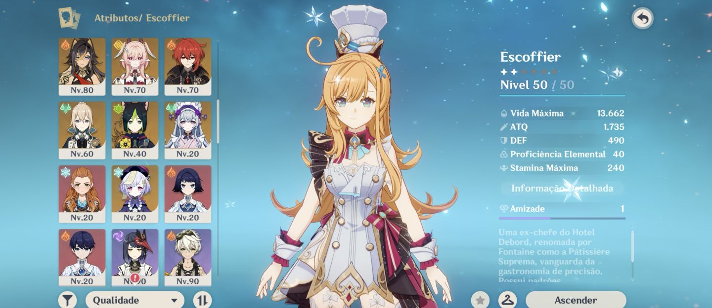 End game, Conta de 2020, Raiden c2 + bis, Furina c1 + bis, lohen, durin, columbi