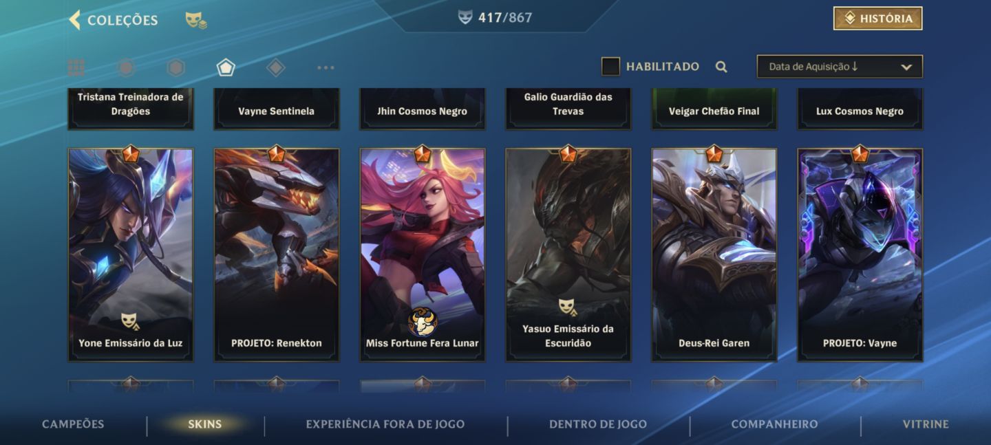 CONTA WILD RIFT | 5x DESAFIANTE 3x MONARCA +79K DE COLECIONADOR ( Main Vayne)