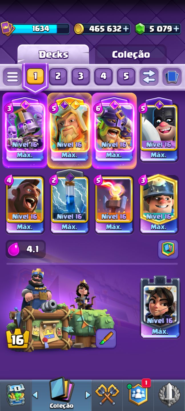 Conta Clash Royale level 1634