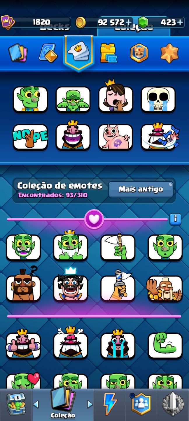 CONTA CLASH ROYALE TOP DECK FULL 16 LIGA 4 E MT ++
