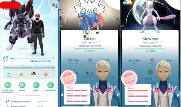 CONTA POKEMON GO LEVEL 63 | 190 LENDARIO | 154 BRILHANTE | ZACIAN E MEWTWO IV100