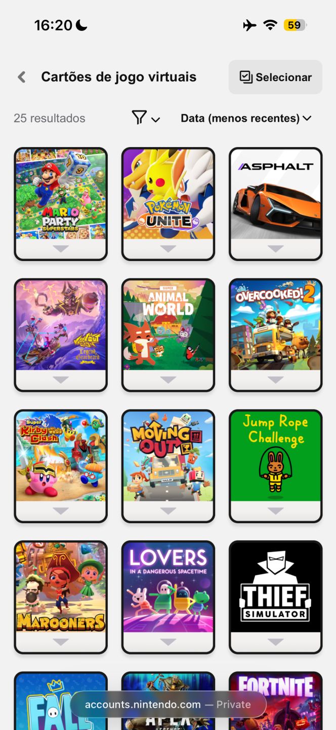 Conta Nintendo Switch Mario Party Superstars + Nintendo Switch Sports + Outros