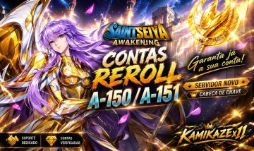 Contas REROLL - 80% OFF!!! SERVIDOR A150 e A151 - Saint Seiya Awakening SSA