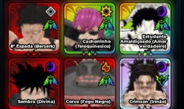 Conta de anime expedition com choso shiny e 5 personagens com a melhor passiva