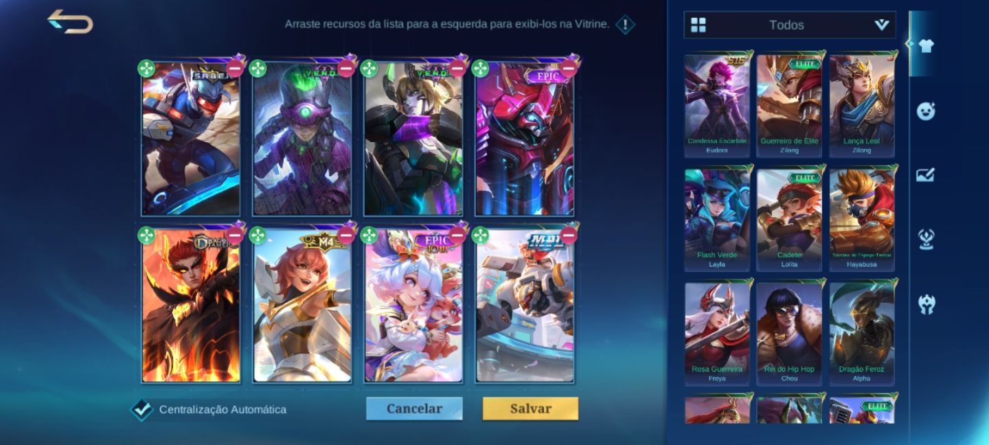 Conta Mlbb com ótimas skins