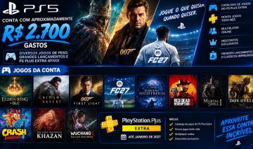Conta Playstation aproximadamente 2700 gastos