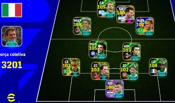 Conta efootball com vários jogadores