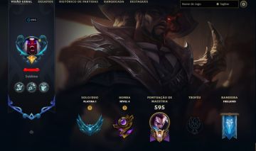 Conta LOL platina 1, 178 skins e 1400 RP