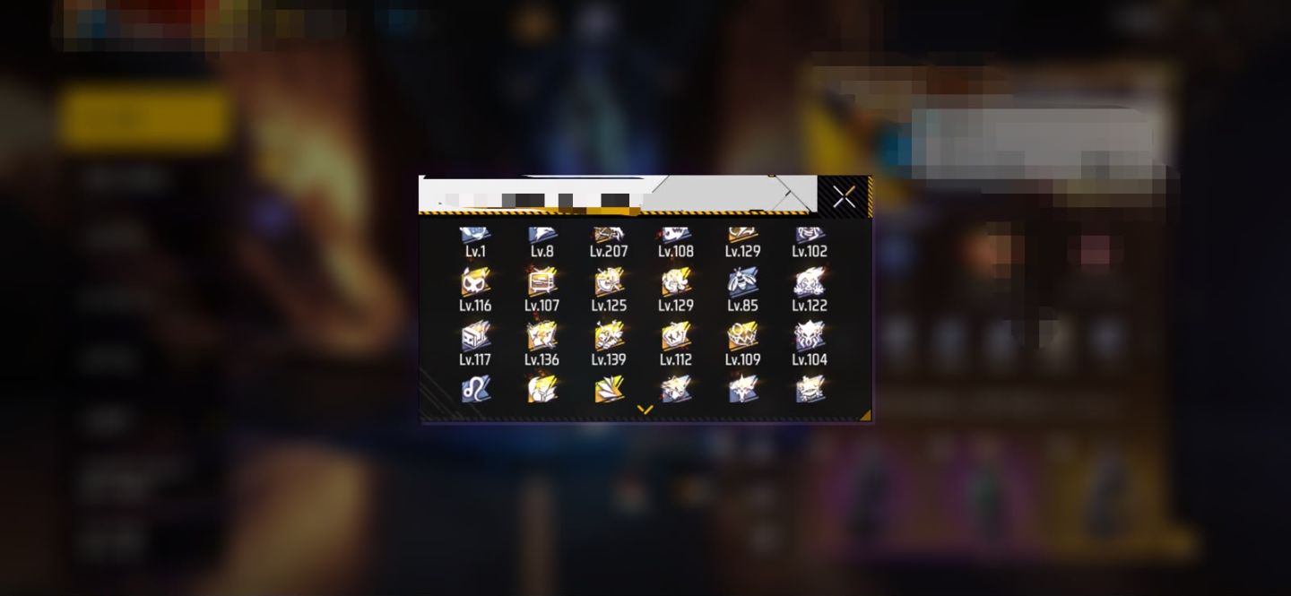 CONTA VETERANA FF PRIME 7 700 PEITORAIS + 2 EVO LVL 7 + PASSES ANTIGOS!