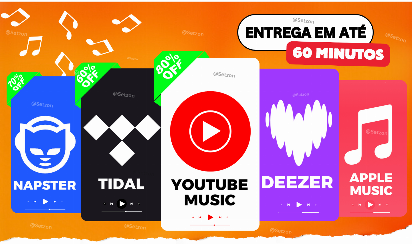 YOUTUBE MUSIC / DEEZER / APPLE MUSIC / TIDAL / NAPSTER