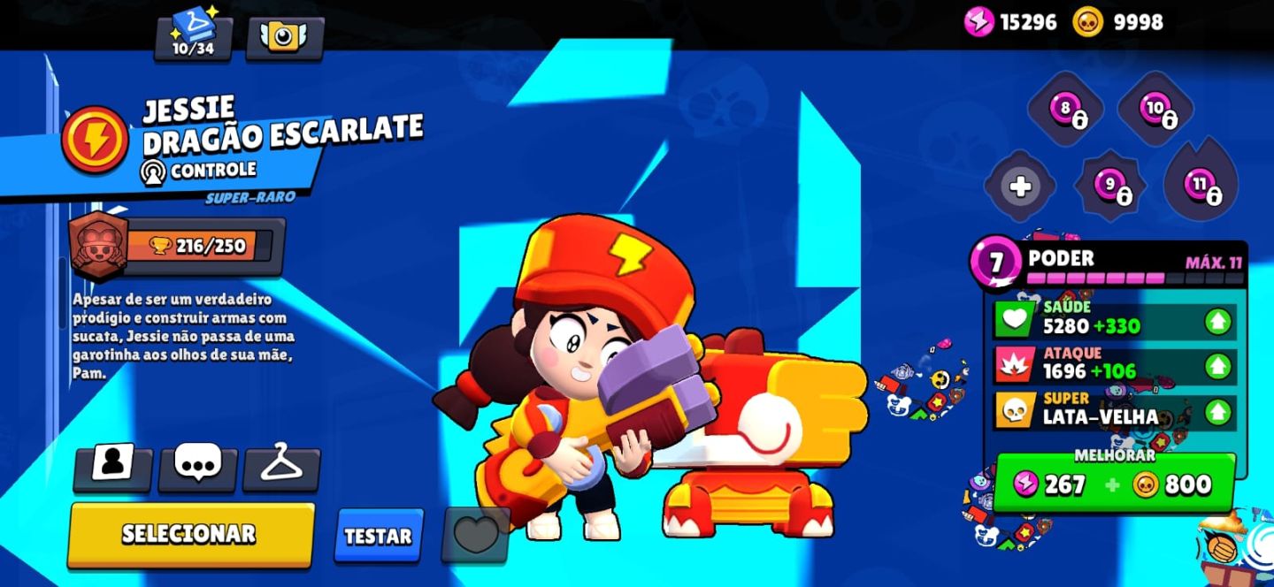 CONTA BRAWL STARS ANTIGA COM SKINS MUITOS RARAS
