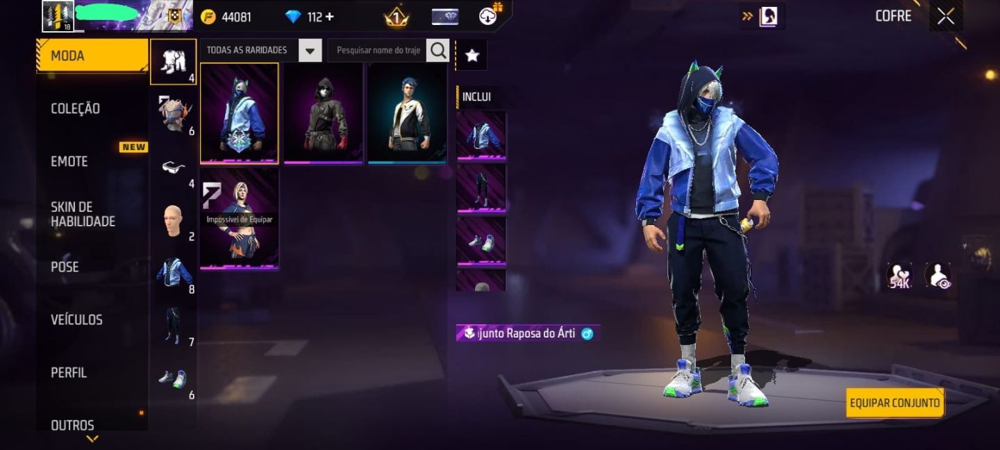 CONTA FF COMPLETA NV 18 - CONJUNTO RAPOSA DO ÁRTICO + SOMBRA DA NOITE