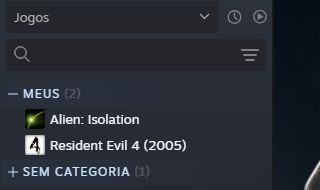 Conta Steam com Alien Isolation e RE4